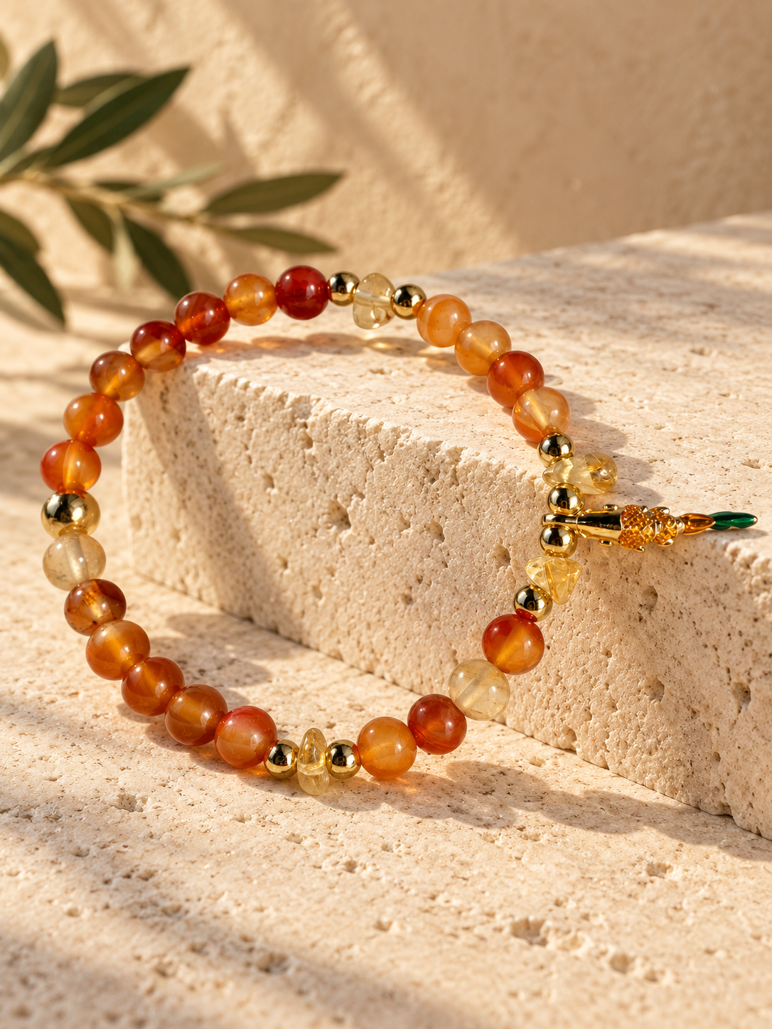 Carnelian Fish Spirit Animal Bracelet