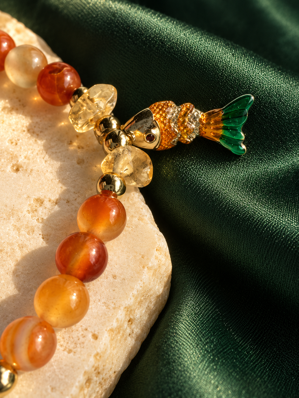 Carnelian Fish Spirit Animal Bracelet