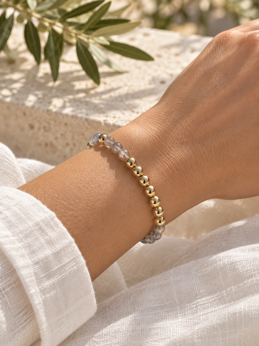 Iolite Gemstone Bracelet