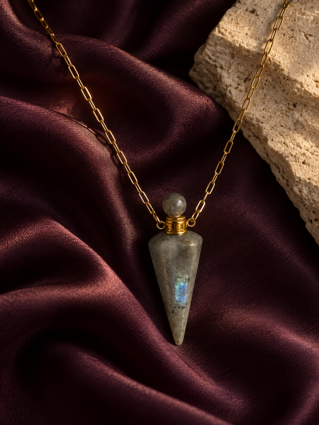 Labradorite Vessel Necklace