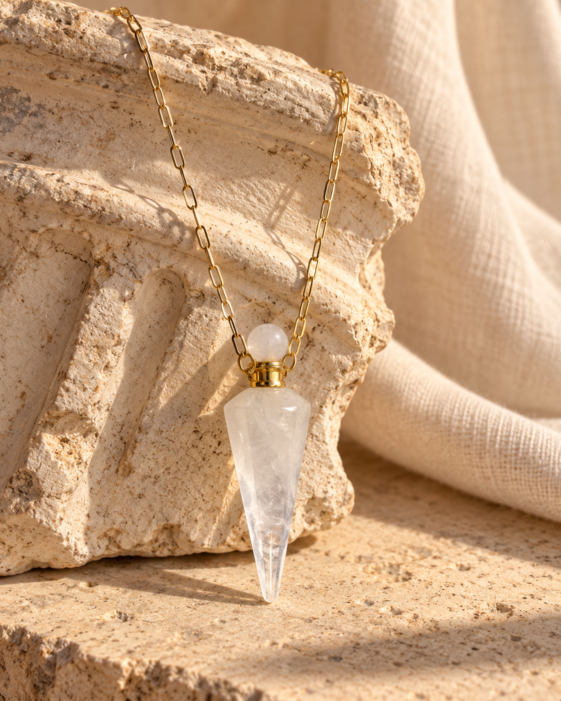 Clear Quartz Vessel Necklace