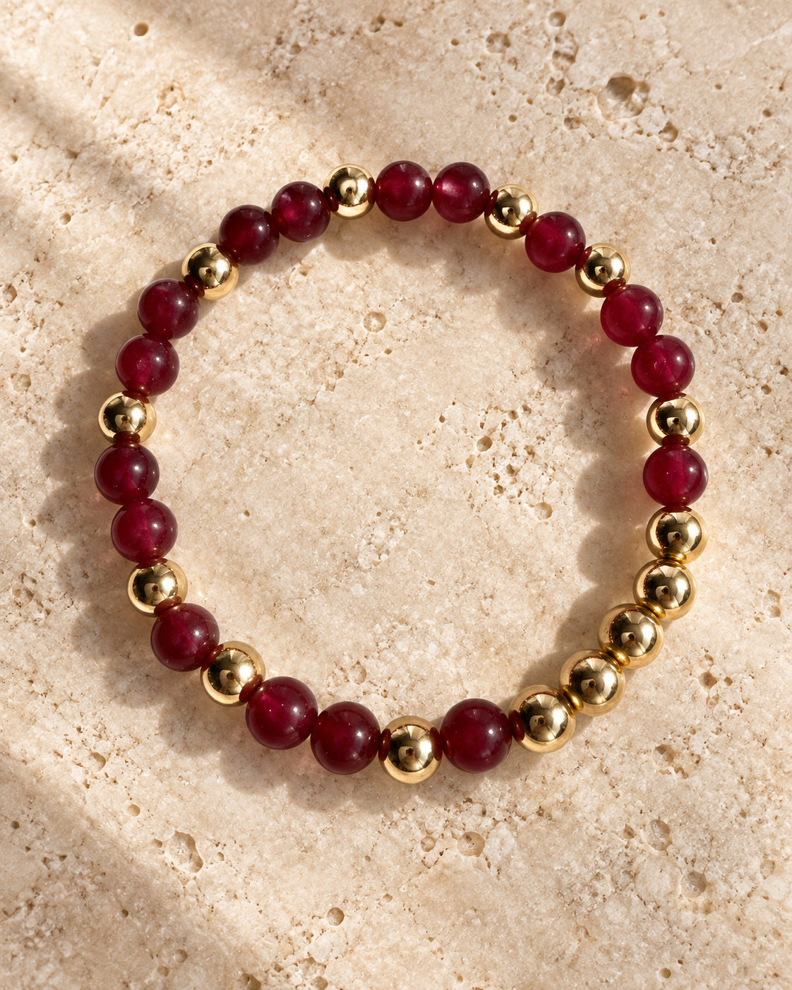 Red Jade Gemstone Bracelet