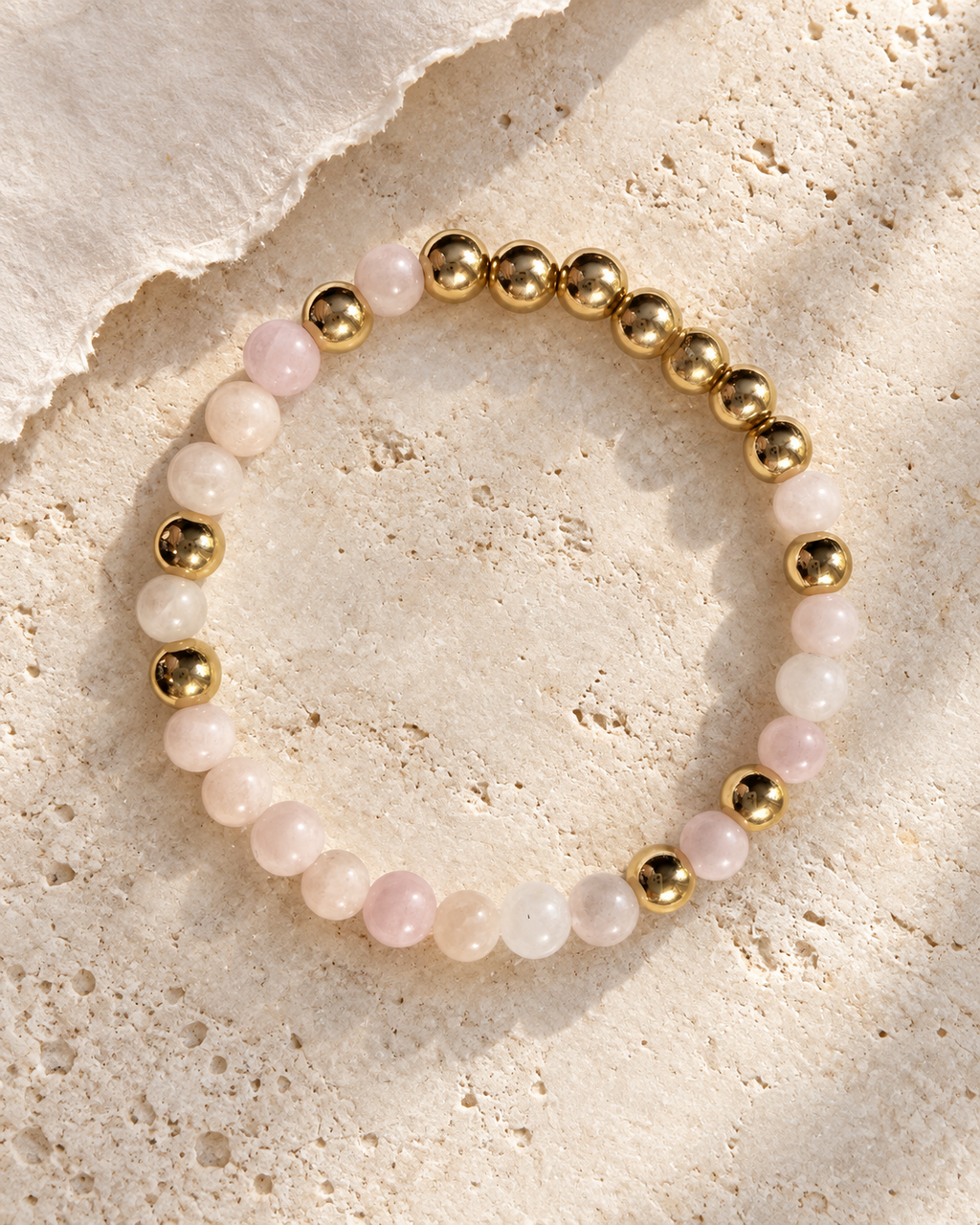 Morganite Gemstone Bracelet