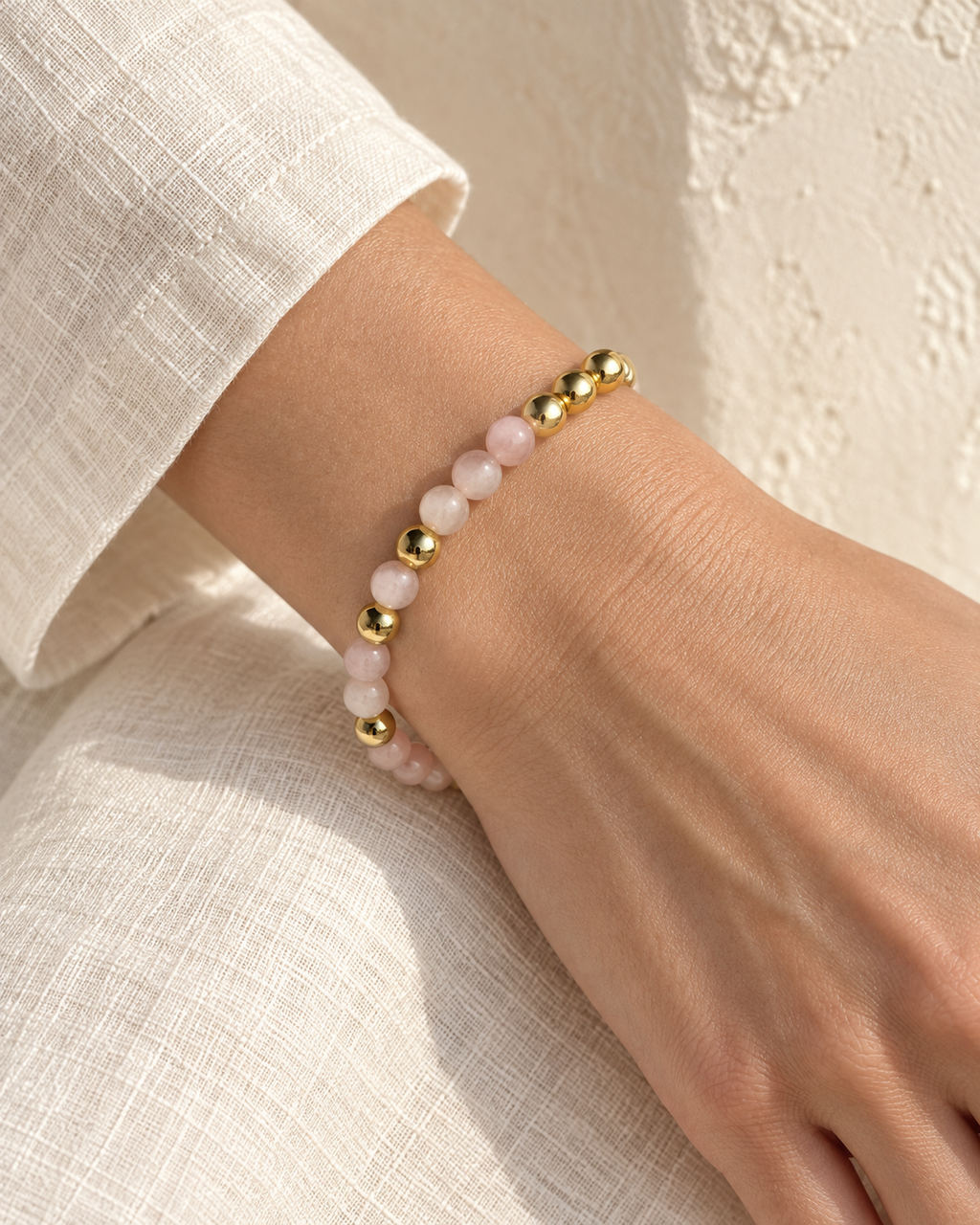 Morganite Gemstone Bracelet