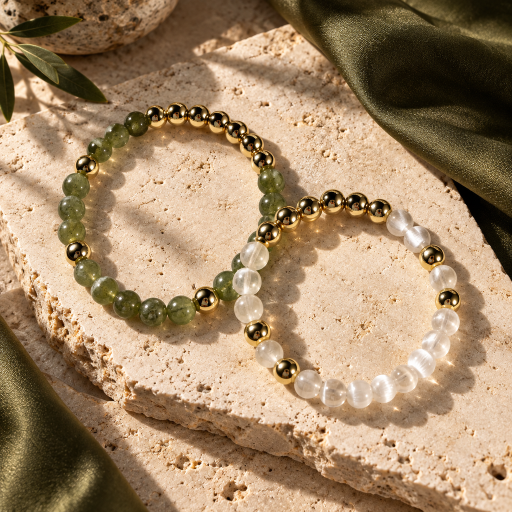 Green Apatite Gemstone Bracelet