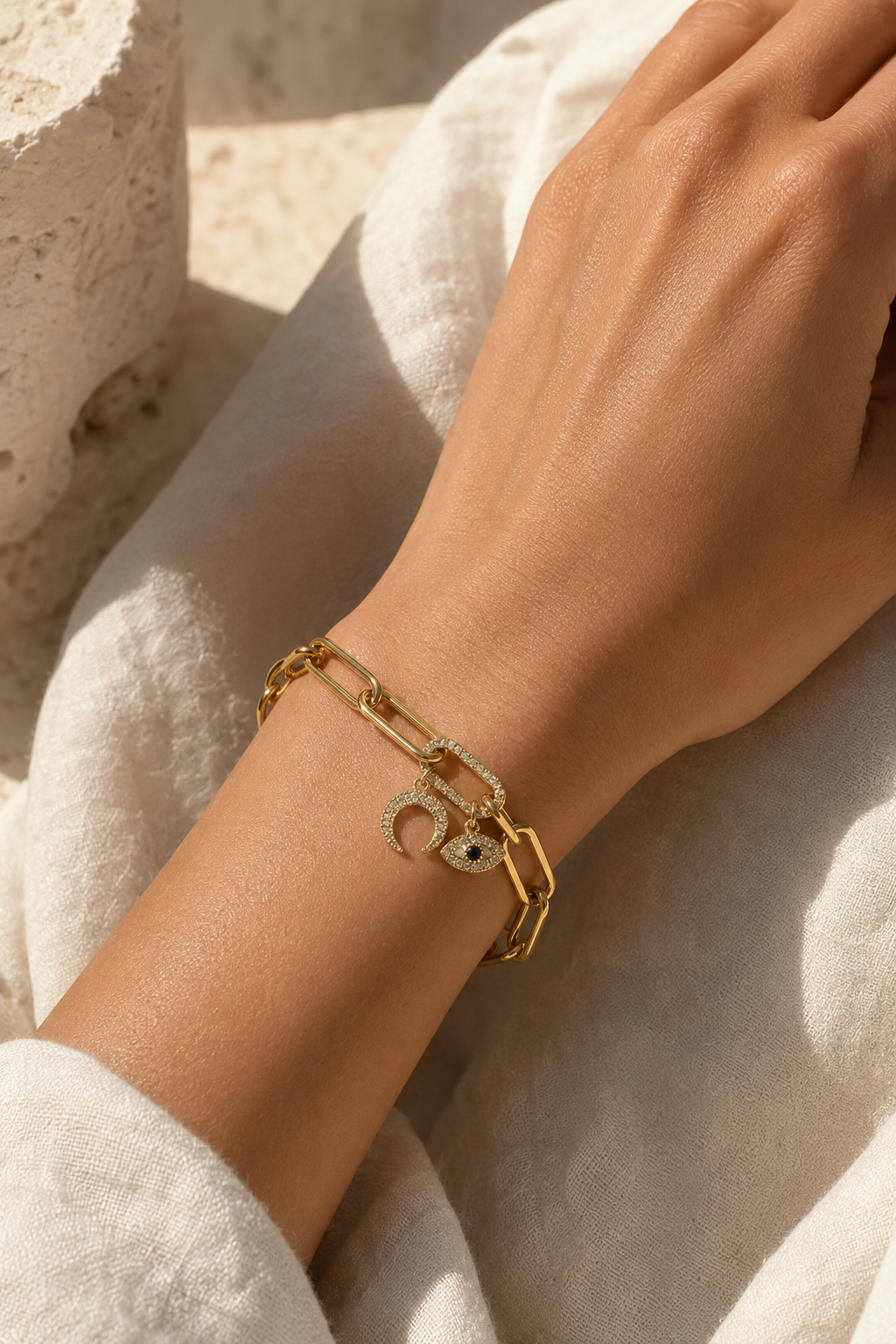 Lunara Chain Charm Bracelet