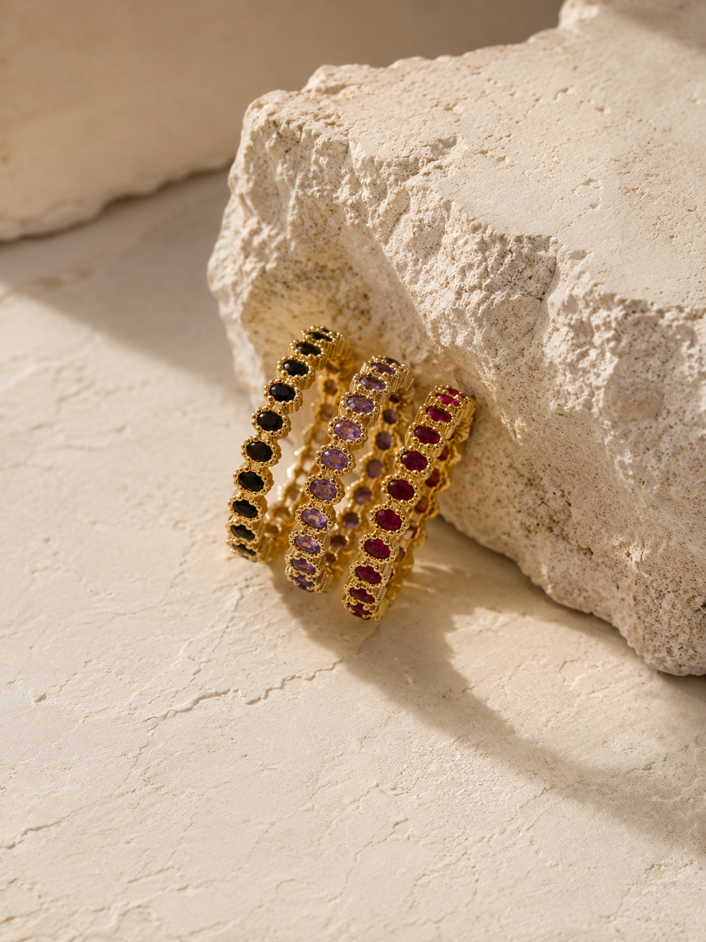The Magenta Adjustable Eternity Ring