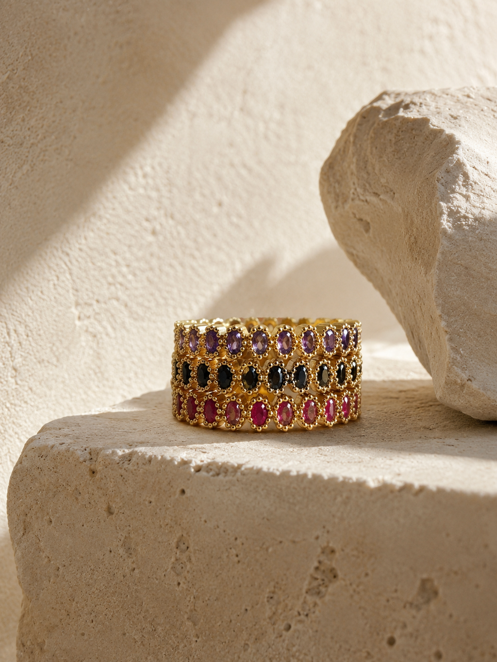 The Magenta Adjustable Eternity Ring