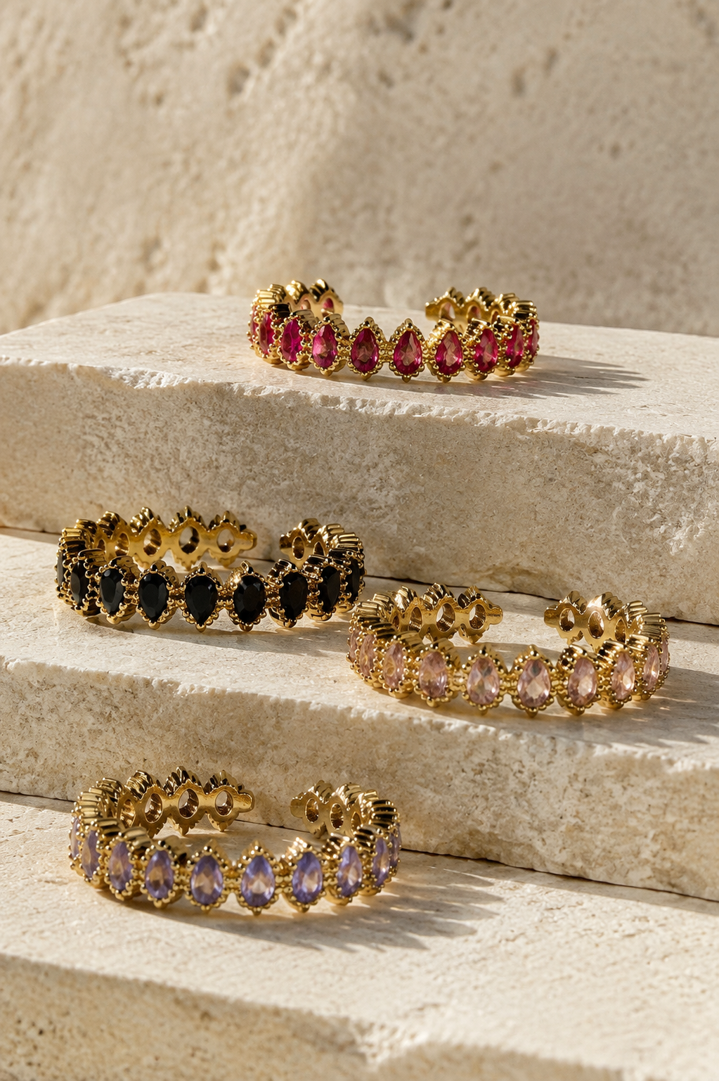 The Magenta Adjustable Eternity Ring