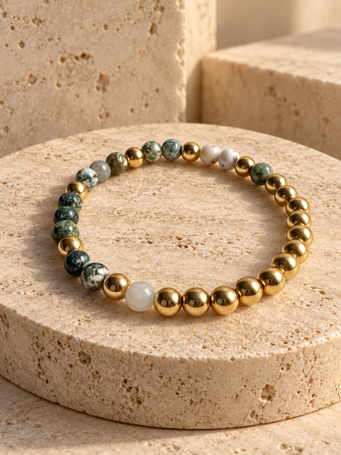 Green Moss Agate Bracelet