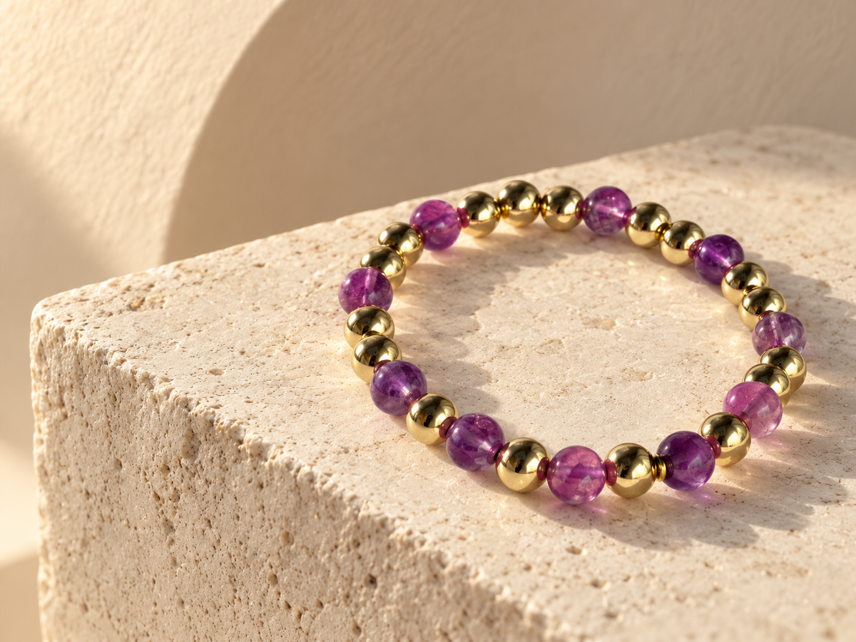 Purple Fluorite Bracelet