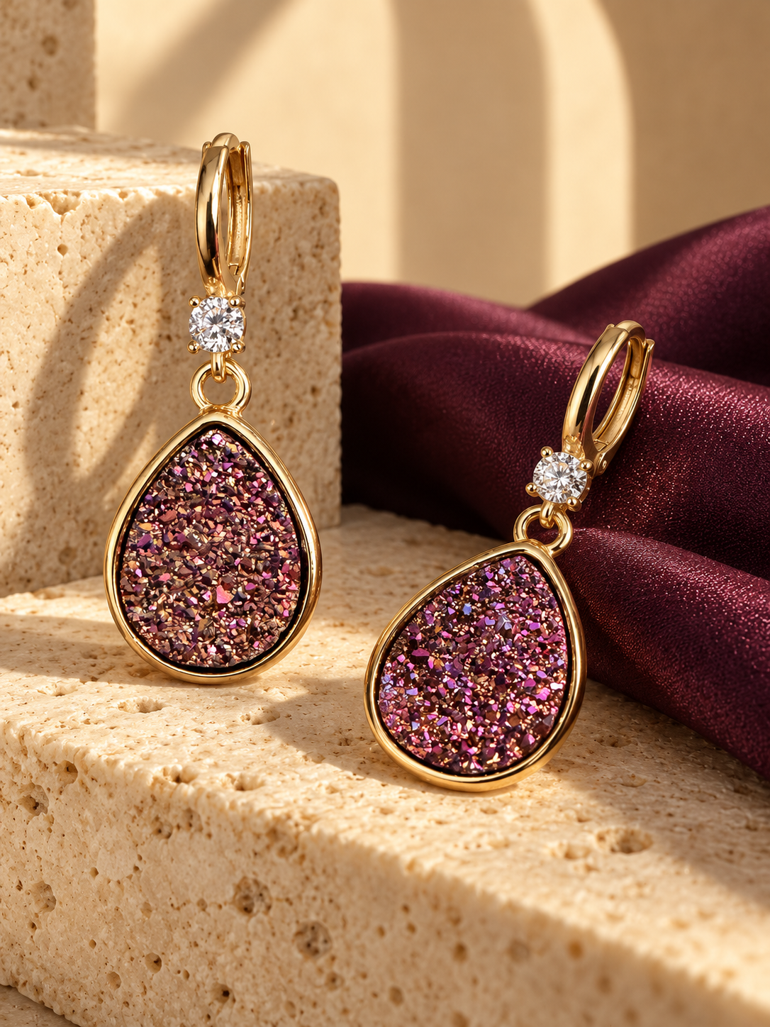 Aurora Druzy Earrings