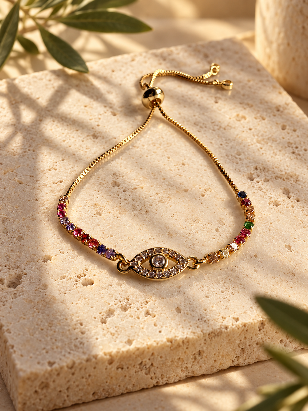 Evil Eye Rainbow Bracelet