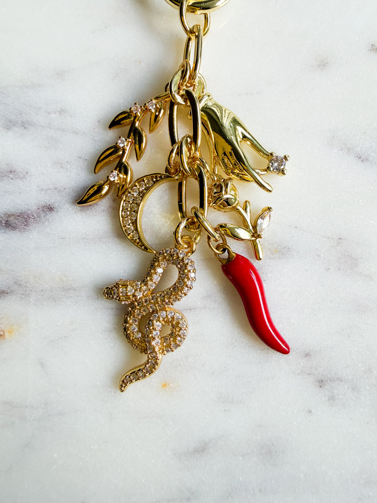 Modern Cimaruta Keychain